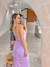 Vestido Longo Decote V Penelope Strass Lavanda - comprar online