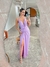 Vestido Longo Decote V Penelope Strass Lavanda na internet