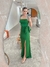Vestido Martha sem manga com laço lateral em alfaiataria Oliva - comprar online