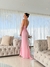 Vestido Longo Decote V Penelope Strass Rose - comprar online