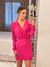 Vestido curto exclusivo Dutt Atelier em seda pura Pink - comprar online