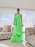 Vestido Marcela longo amplo com camadas Verde - comprar online