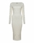 Vestido Midi com Decote Quadrado em tricot Off white - comprar online