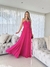 Vestido longo Ana busto drapeado Pink