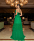 Vestido Lídia em tule camadas flor acetinada Verde - Dutt & Co.