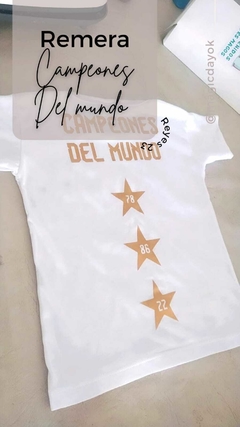 REMERA CAMPEONES DEL MUNDO NIÑOS