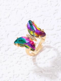Anillo Aurora Crystal Multicolor Somos Gitanas