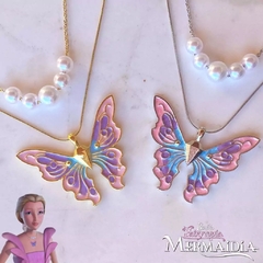 Collar Mariposa Barbie Fairytopia con Perlas Dorado (PREVENTA)