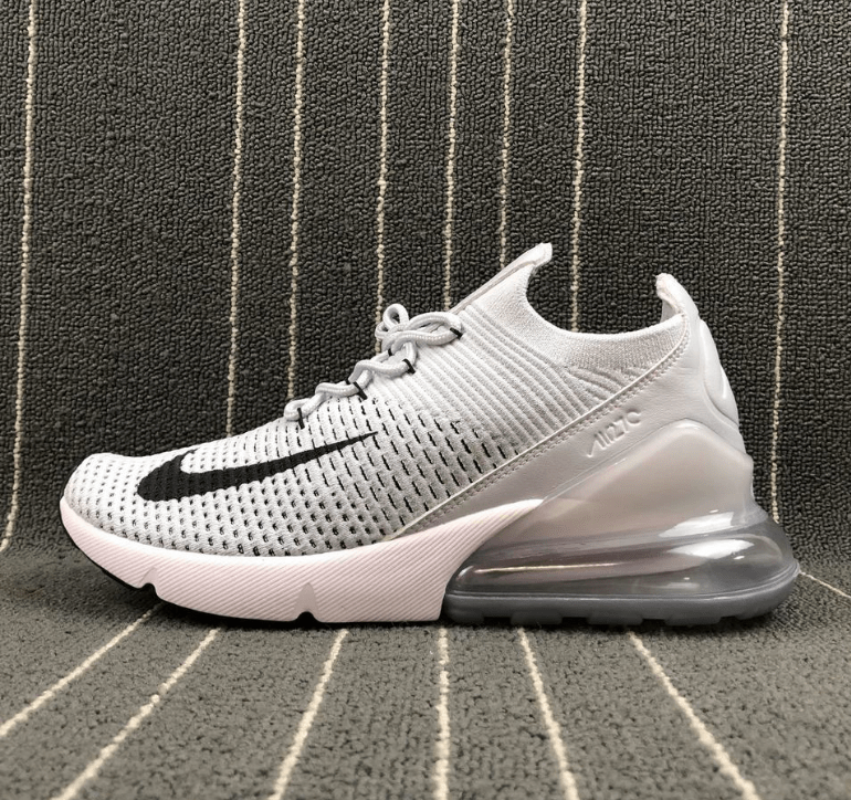 Nike Air Max 270 Flyknit Pure Platinum Black Dark Grey