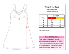 Art. CH1048 - Camisón maternal - Miraggio - Ropa para dormir y estar en casa