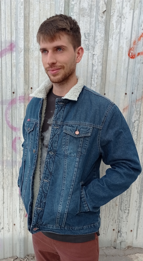 Campera de Jeans con Corderito Exact Element