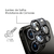 Capa Silicone Vidro Glass Compatível com iPhone 12 Pro Max Proteção de Camera Lentes de Safira - Cameras