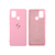 Capinha Celular Galaxy A21S Silicone Cover Aveludado Rosa chiclete