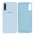 Capinha Celular Galaxy A70 Silicone Cover Aveludado Azul Bebe