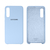 Capinha Celular Galaxy A70S Silicone Cover Aveludado Azul Bebê