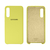 Capinha Celular Galaxy A70S Silicone Cover Aveludado Verde Limão