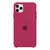 Capinha Celular para iPhone 11 Pro Max Silicone Aveludado Rosa Hisbisco
