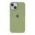 Capinha Silicone Aveludado para iPhone 14 Plus Verde Menta