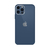 Capa Silicone Vidro Glass Compatível com iPhone 12 Pro Max Proteção de Camera Lentes de Safira - Azul holandes