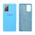 Capinha Celular Galaxy Note 20 Silicone Cover Aveludado Azul Aquario