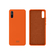 Capinha Celular Para Xiaomi Redmi 9A Silicone Cover Aveludada Laranja