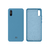 Capinha Celular Para Xiaomi Redmi 9A Silicone Cover Aveludada Azul Caribe