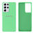 Capinha Celular Galaxy S21 Ultra Silicone Cover Aveludado Verde Água