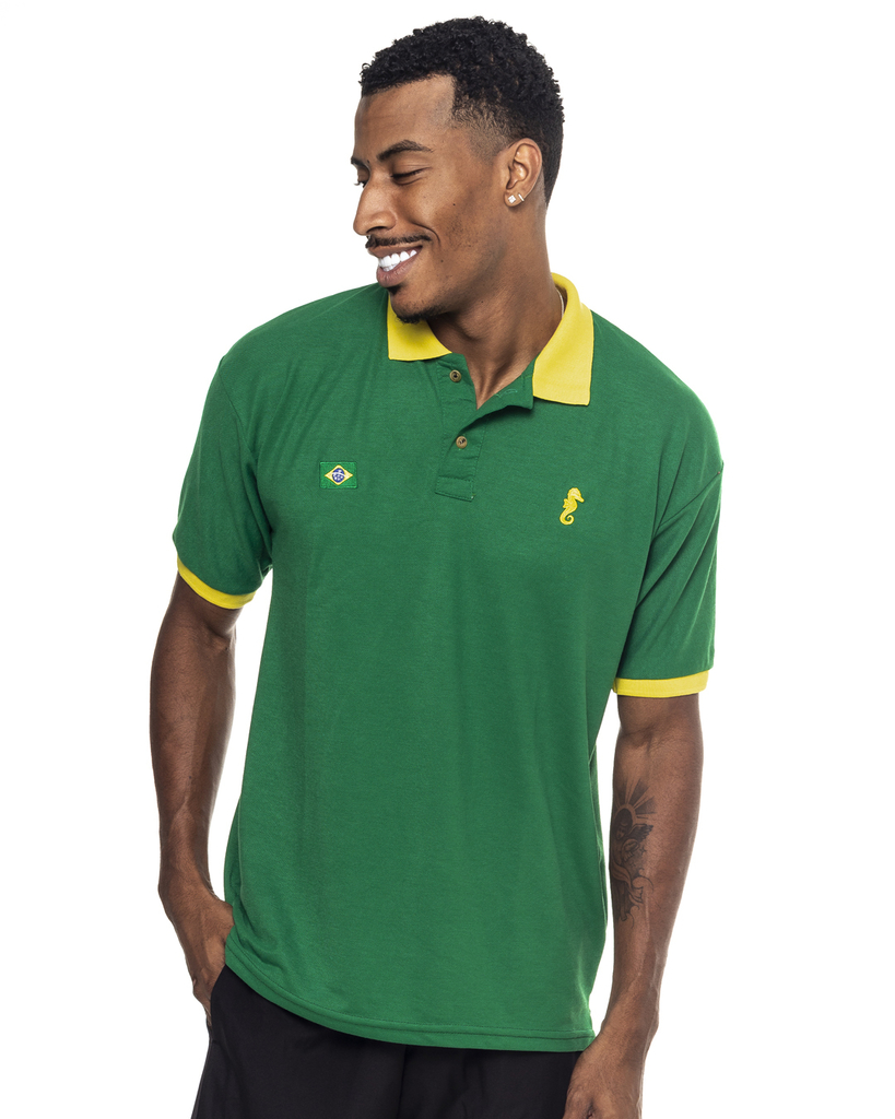 Camisa Polo Brasil - Verde - Comprar em Polo Marine