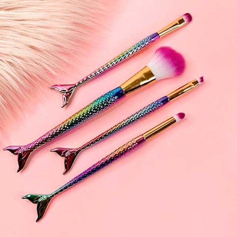 Brochas de maquillaje en forma de sirena sales