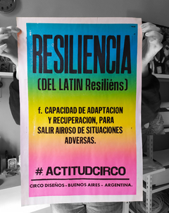 Afiche letterpress + Resiliencia