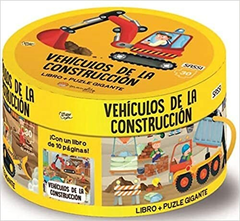 VEHICULOS DE LA CONSTRUCCION LIBRO + PUZLE GIGANTE - MANOLITO BOOK
