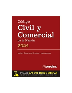 Código Civil Y Comercial - Rústico 2024 - Editorial Erreius - Libreria De La Paz