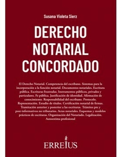 Derecho Notarial Concordado - Sierz Susana - Erreius