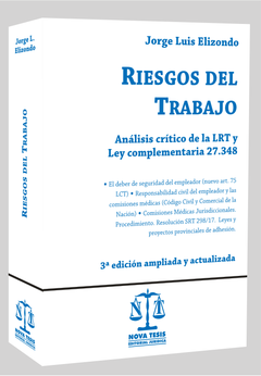 RIESGOS DEL TRABAJO - ELIZONDO JORGE LUIS - EDITORIAL NOVA TESIS