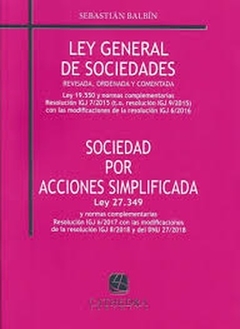 Ley General de Sociedades - Sebastian Blabin - Editorial Cathedra Juridica