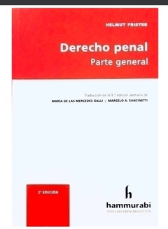 Derecho penal. Parte general - Frister Helmut - Ediciones Hammurabi