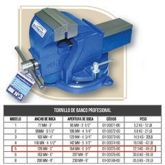 Morsa Barbero De Banco Fijas Nº 5 - 01-00075-00