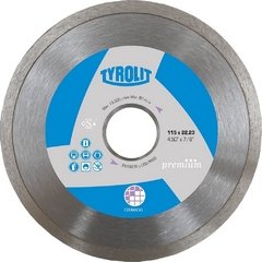 Disco Tyrolit-Premium Diamantado Continuo Ceramica - 115 Mm - 22.2 Mm Tipo SM