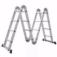 Escalera Aluminio Multifunción Articulada Kushiro 4x4 Gris - comprar online