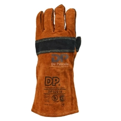 GUANTE DESCARNE NARANJA LARGO FORRADO Y COSTURA KEVLAR TALLE 10