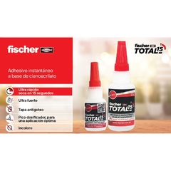 Total 15 Fischer Adhesivo Cianoacrilato - 10 Grs.