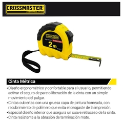 Cinta Metrica Crossmaster Profesional 9932012 - 2 Mts - comprar online