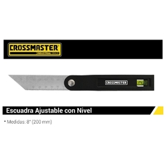 Falsa Escuadra Crossmaster Con Nivel 9932192 - 200 Mm - 8" - comprar online