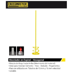 Mezclador Crossmaster Para Construccion En Seco 9932683 - 100 X 600 X 8 Mm Enc. Hex. - comprar online