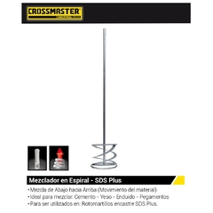 Mezclador Crossmaster Para Construccion En Seco 9932698 - 120 X 600 Mm Enc. Sds Plus - comprar online