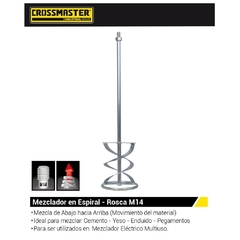 Mezclador Crossmaster Para Construccion En Seco 9932704 - 140 X 600 Mm Enc. M14 - comprar online