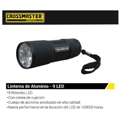 Linterna De Aluminio C/Negro Crossmaster C/9 Led 9932762 - 3 Aaa - comprar online
