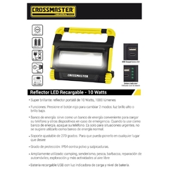 Reflector Led Crossmaster Bateria Recargable 9932784 - 10 Watts - 1.000 Lm - comprar online