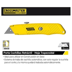 Trincheta Cuchilla Trapezoidal Crossmaster P/Construccion En Seco 9932840 - Sist. "Auto Lock" - comprar online
