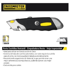 Trincheta Cuchilla Trapezoidal Crossmaster P/Construccion En Seco 9932846 - Sist. "Auto Lock" - Recta - comprar online